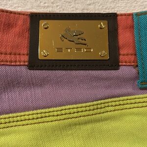 ETRO Boyfriend Multicolor Denim Jeans. NWT. 28